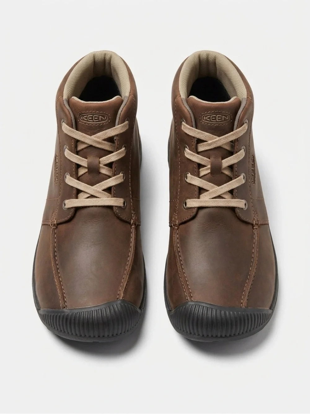KEEN Brown Leather Chukka Boots with Tan Laces size 9.5